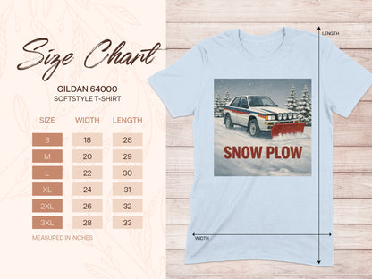 Retro Car Snow Plow Graphic Print T-Shirt