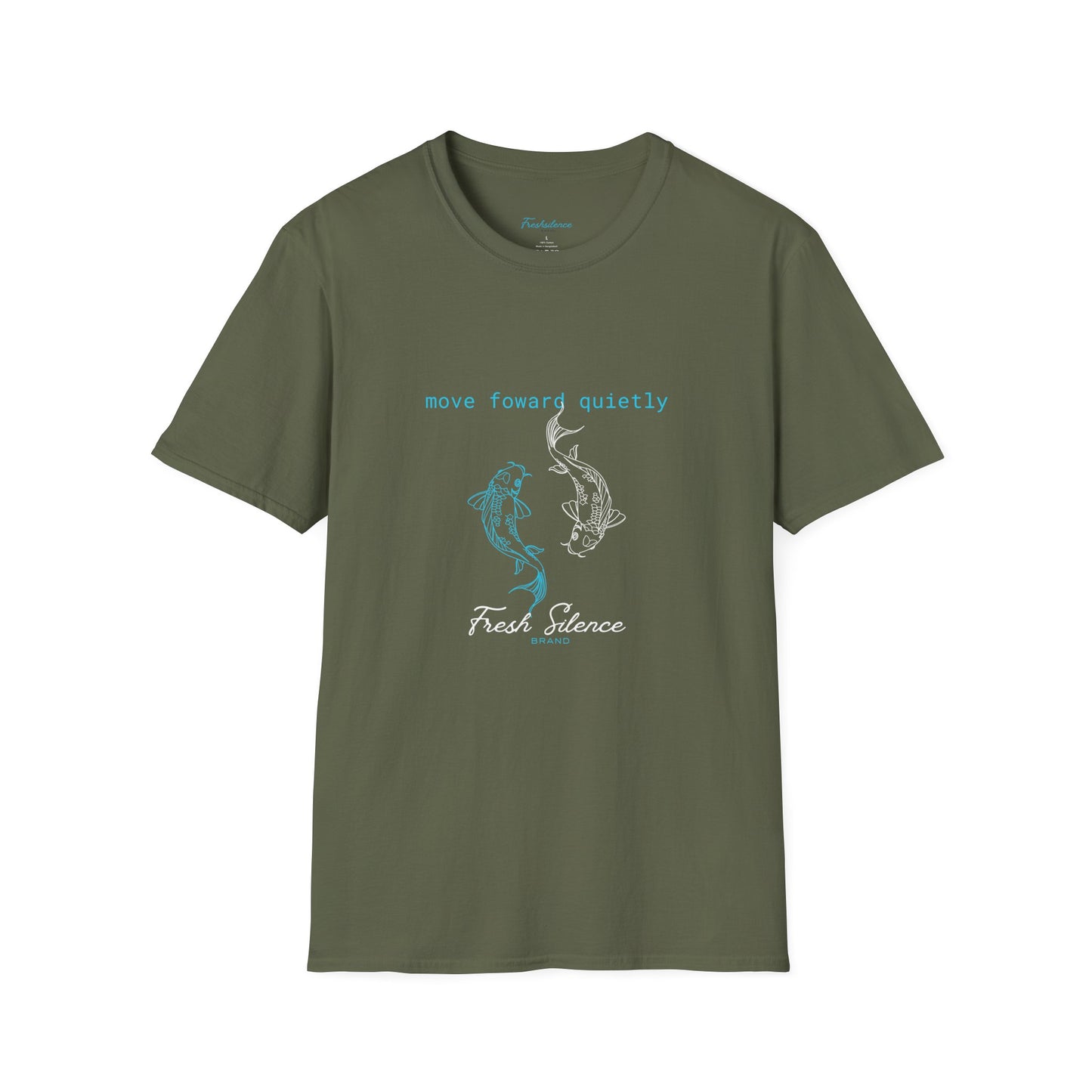 Koi Fish "Move Forward Quietly" Graphic T-Shirt