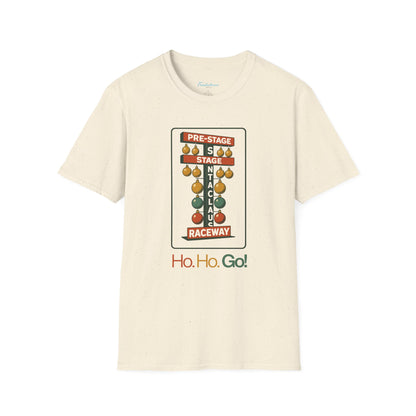 Christmas Drag Racing T‑Shirt – 'Ho. Ho. Go!' Raceway Holiday Tee