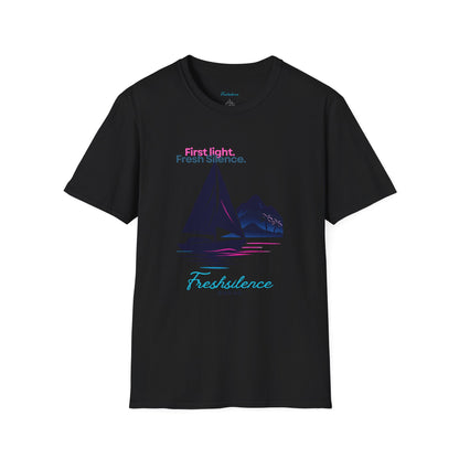 Sailboat Graphic T-Shirt — "Freshslence" Nautical Sunset Tee
