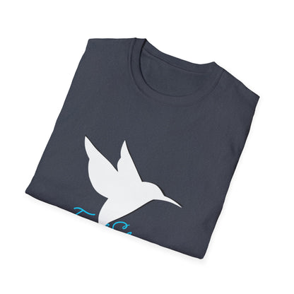 Minimalist Hummingbird T‑Shirt — 'Find Silence' Calm Graphic Tee