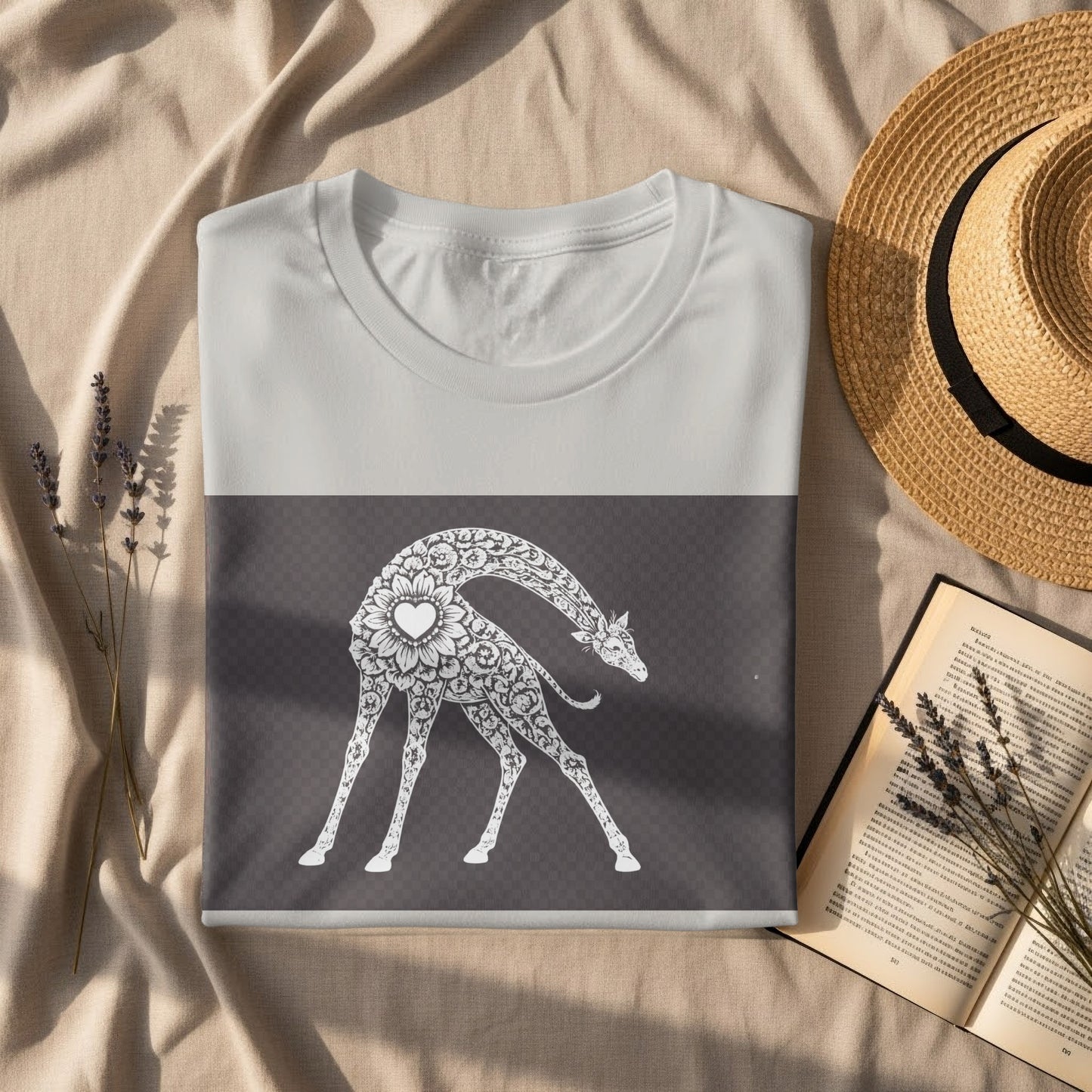 Unique Artistic Giraffe Design Printed Fashion Top