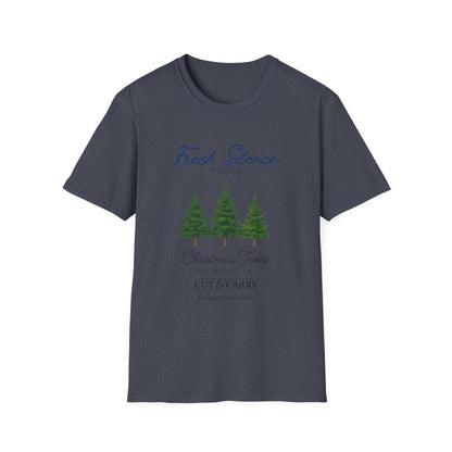 Christmas Tree Farm T-Shirt — "Fresh Silence Farm" Holiday Tee