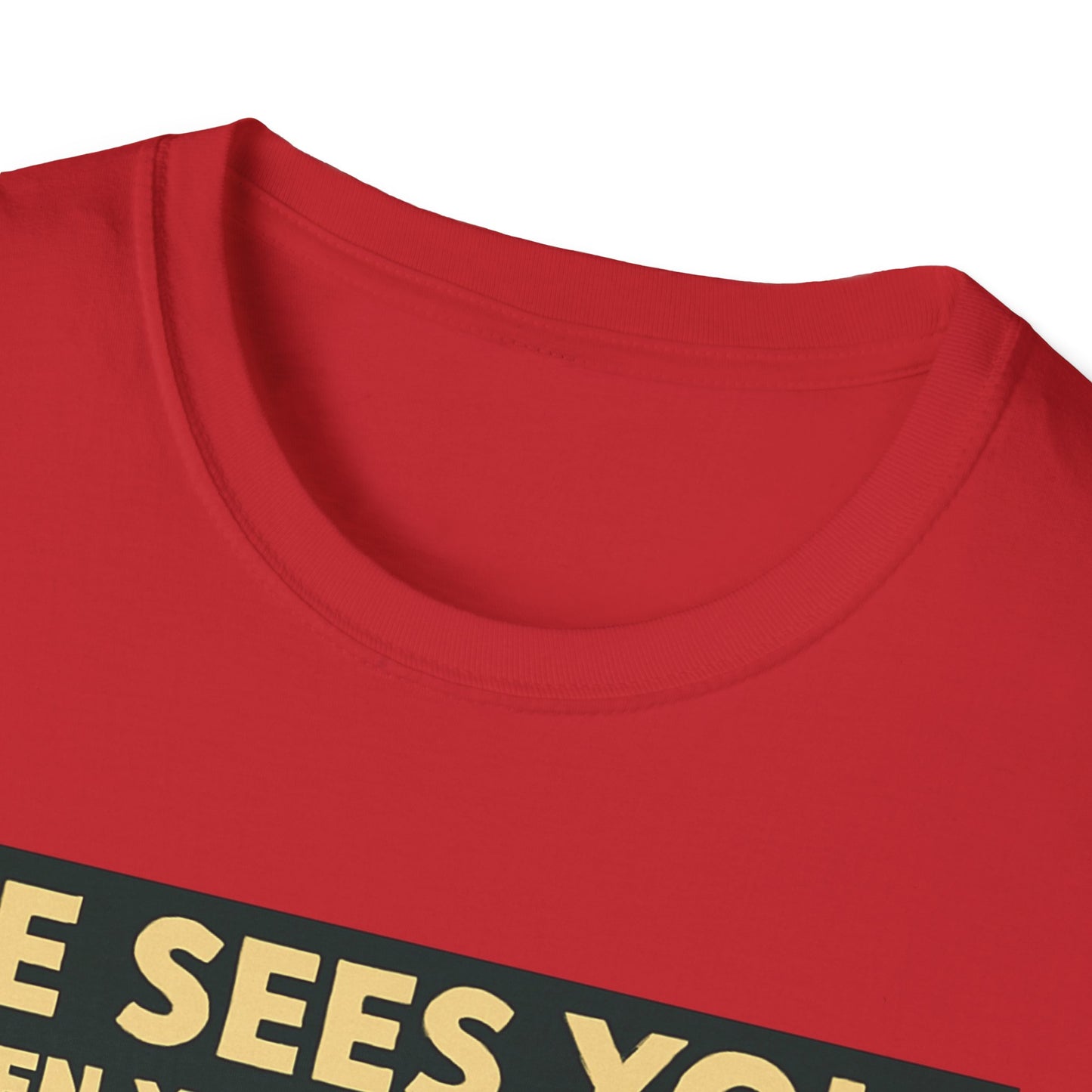 Christmas T-Shirt — "He Sees You When You're Sleeping" Vintage Santa Holiday Tee