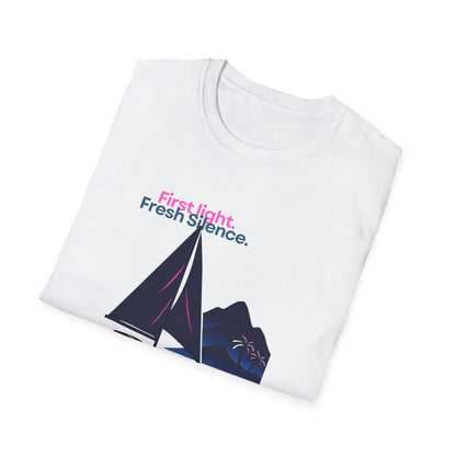 Sailboat Graphic T‑Shirt — "Freshslence" Coastal Morning Tee