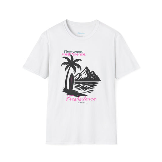 Surf Resilience T-Shirt — Retro Palm Beach Graphic Tee