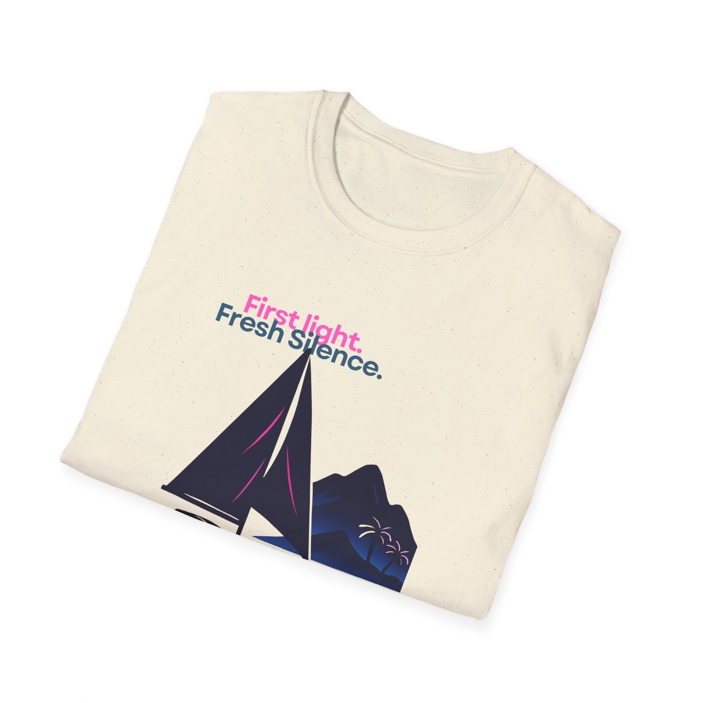 Sailboat Graphic T‑Shirt — "Freshslence" Coastal Morning Tee