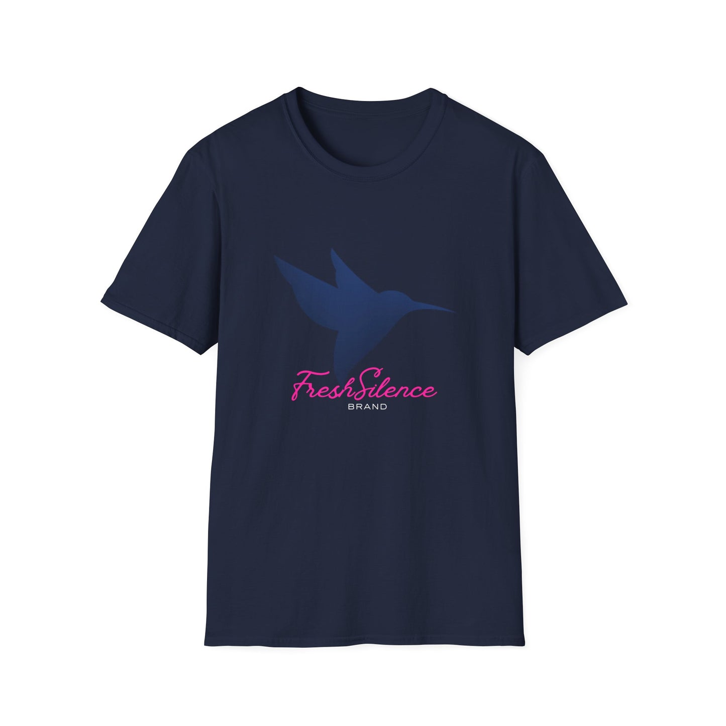 Hummingbird 'Fresh Silence' 3D Dark Blue Pink —T-Shirt