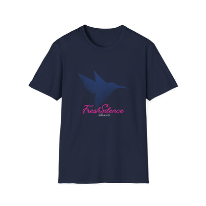 Hummingbird 'Fresh Silence' 3D Dark Blue Pink —T-Shirt
