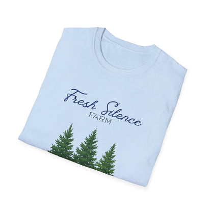 Christmas Tree Farm T-Shirt — "Fresh Silence Farm" Holiday Tee