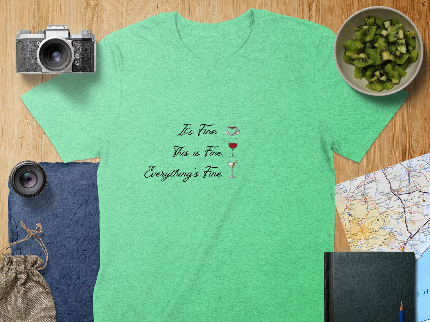 Everything's Fine Pattern Graphic T-shirt