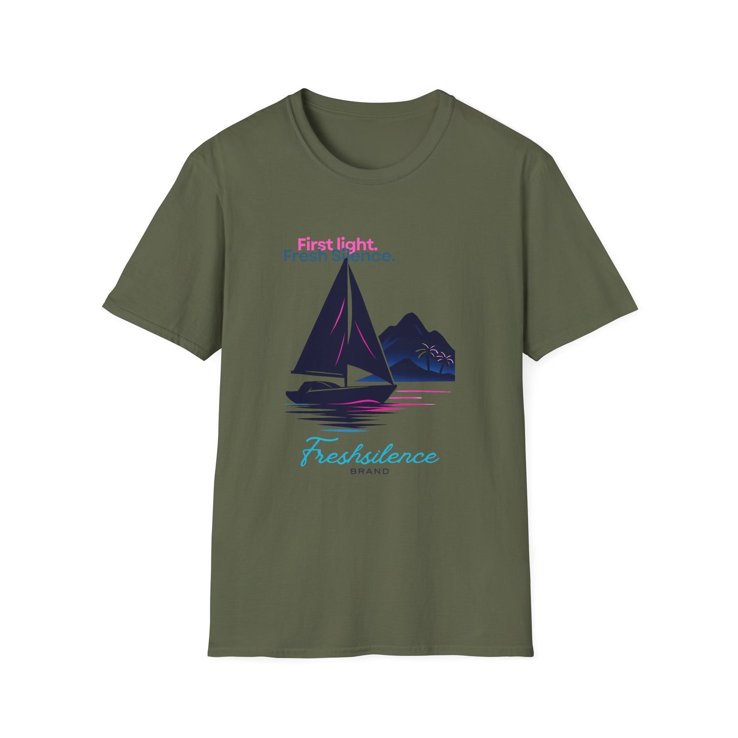 Sailboat Graphic T‑Shirt — "Freshslence" Coastal Morning Tee