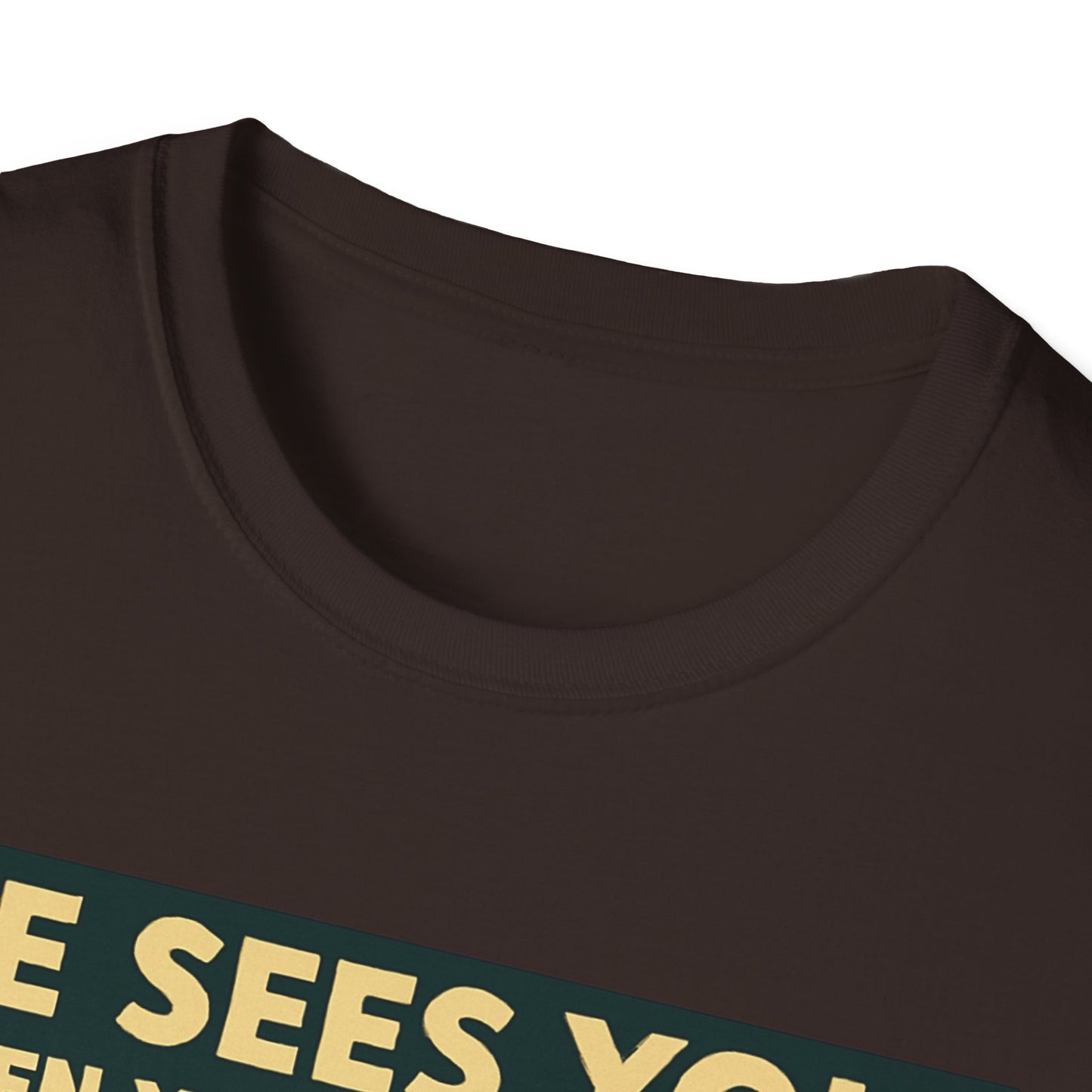 Christmas T-Shirt — "He Sees You When You're Sleeping" Vintage Santa Holiday Tee
