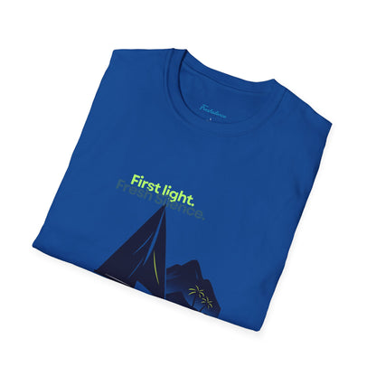 Sailboat Graphic T-Shirt — "Fresh Silence" Island Vibe Tee