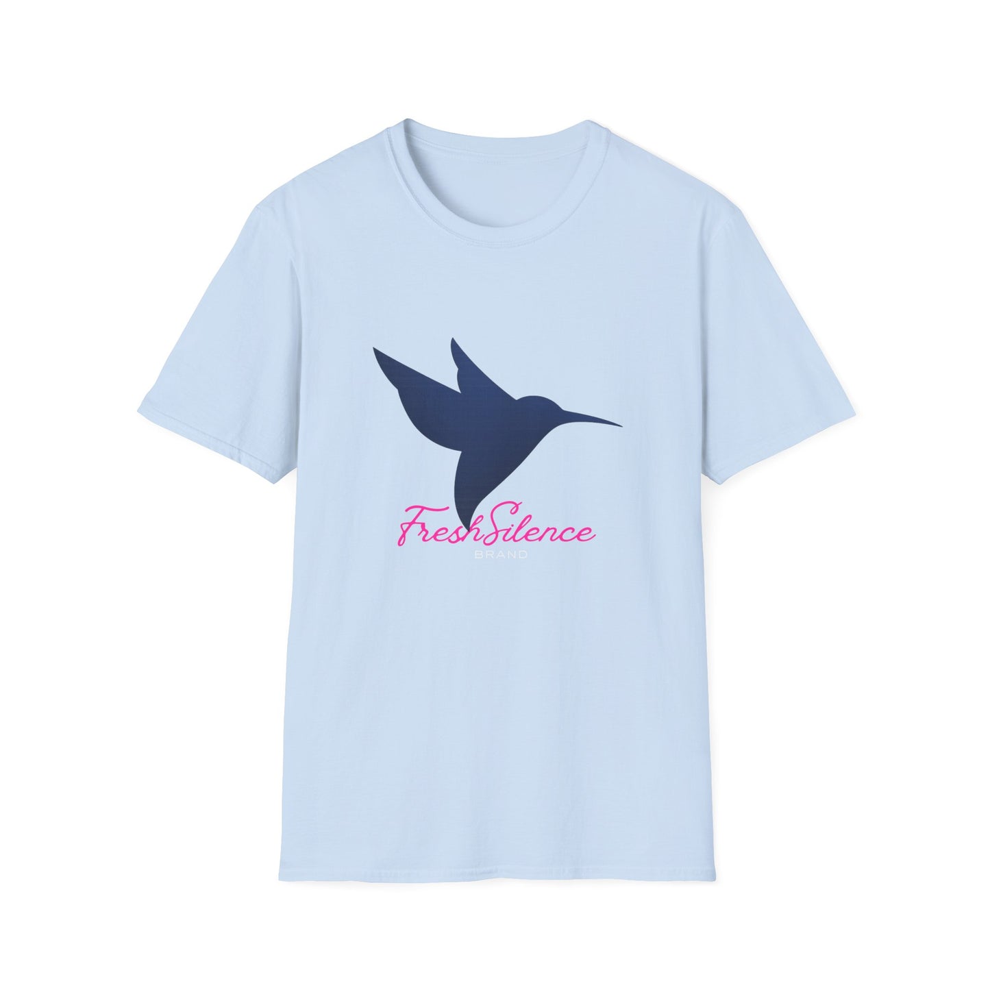 Hummingbird 'Fresh Silence' 3D Dark Blue Pink —T-Shirt
