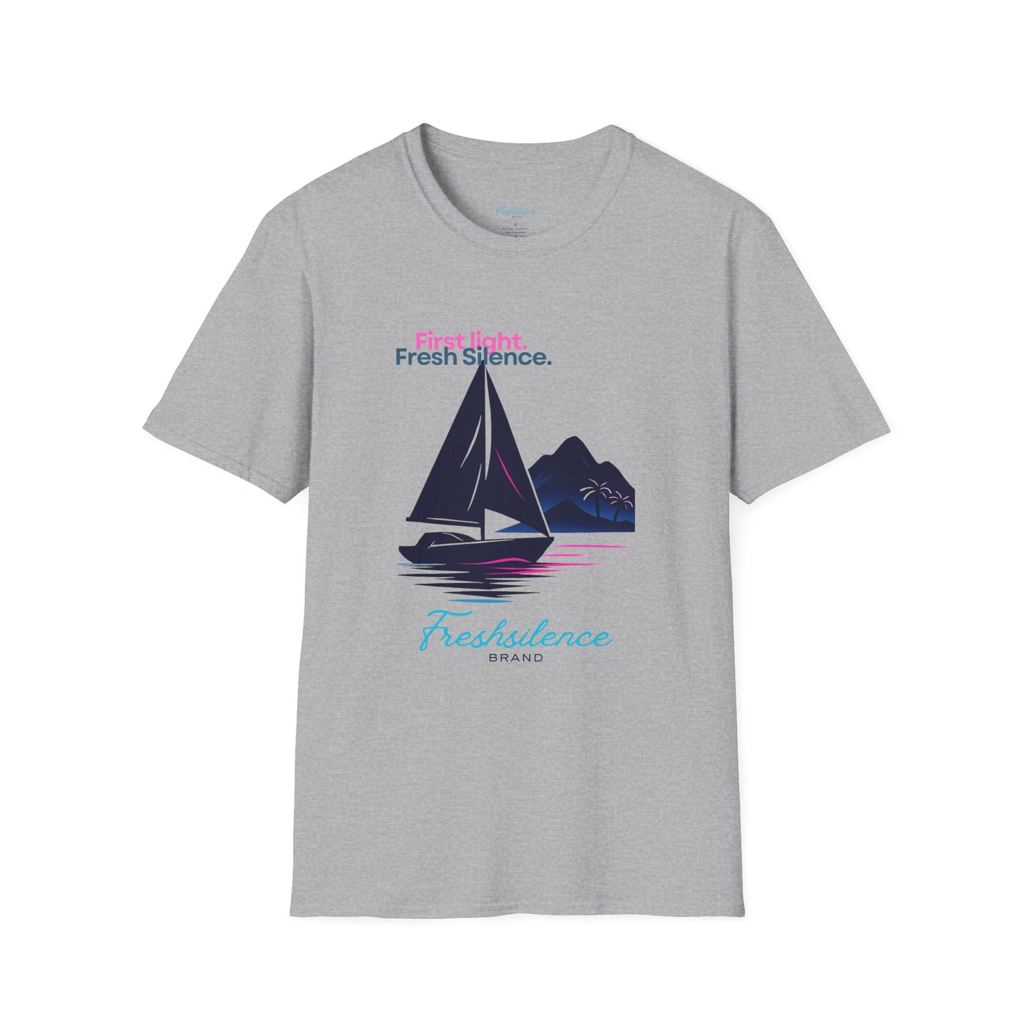 Sailboat Graphic T-Shirt — "Freshslence" Nautical Sunset Tee