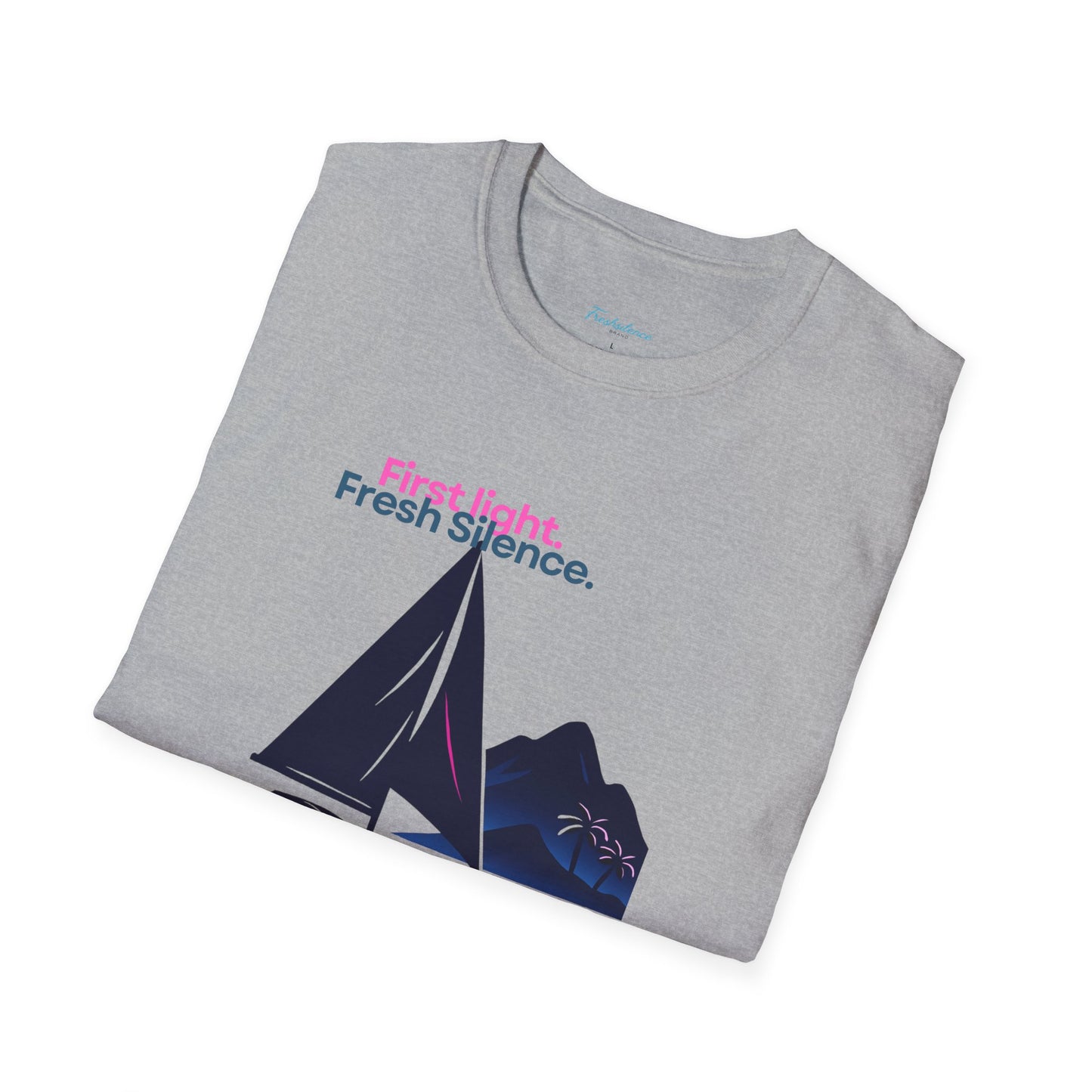 Sailboat Graphic T-Shirt — "Freshslence" Nautical Sunset Tee