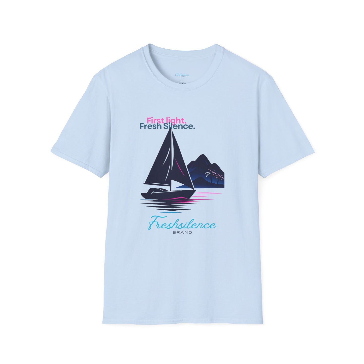 Sailboat Graphic T-Shirt — "Freshslence" Nautical Sunset Tee