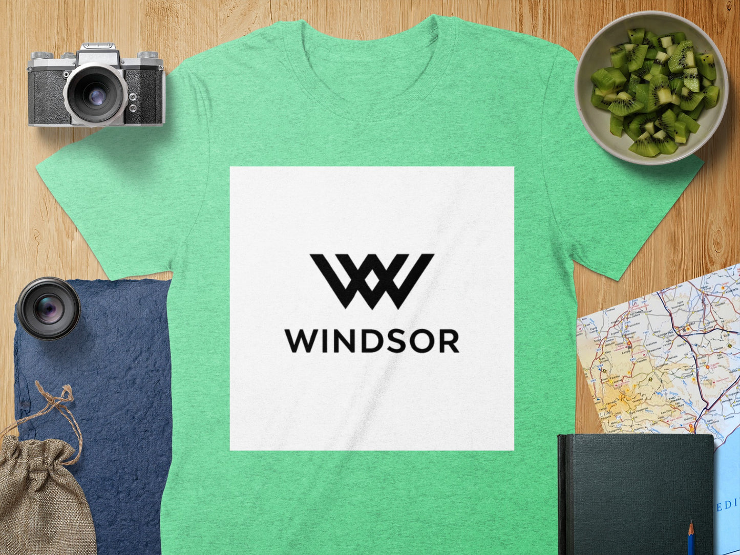 Stylish Windsor Logo Green T-shirt for Trendy Look