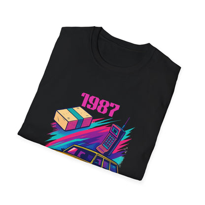 1987 Bricks Retro Van T-Shirt — 80s Vintage Brick Phone & Toy Theme