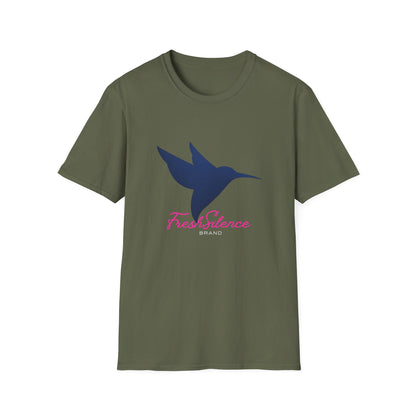 Hummingbird 'Fresh Silence' 3D Dark Blue Pink —T-Shirt