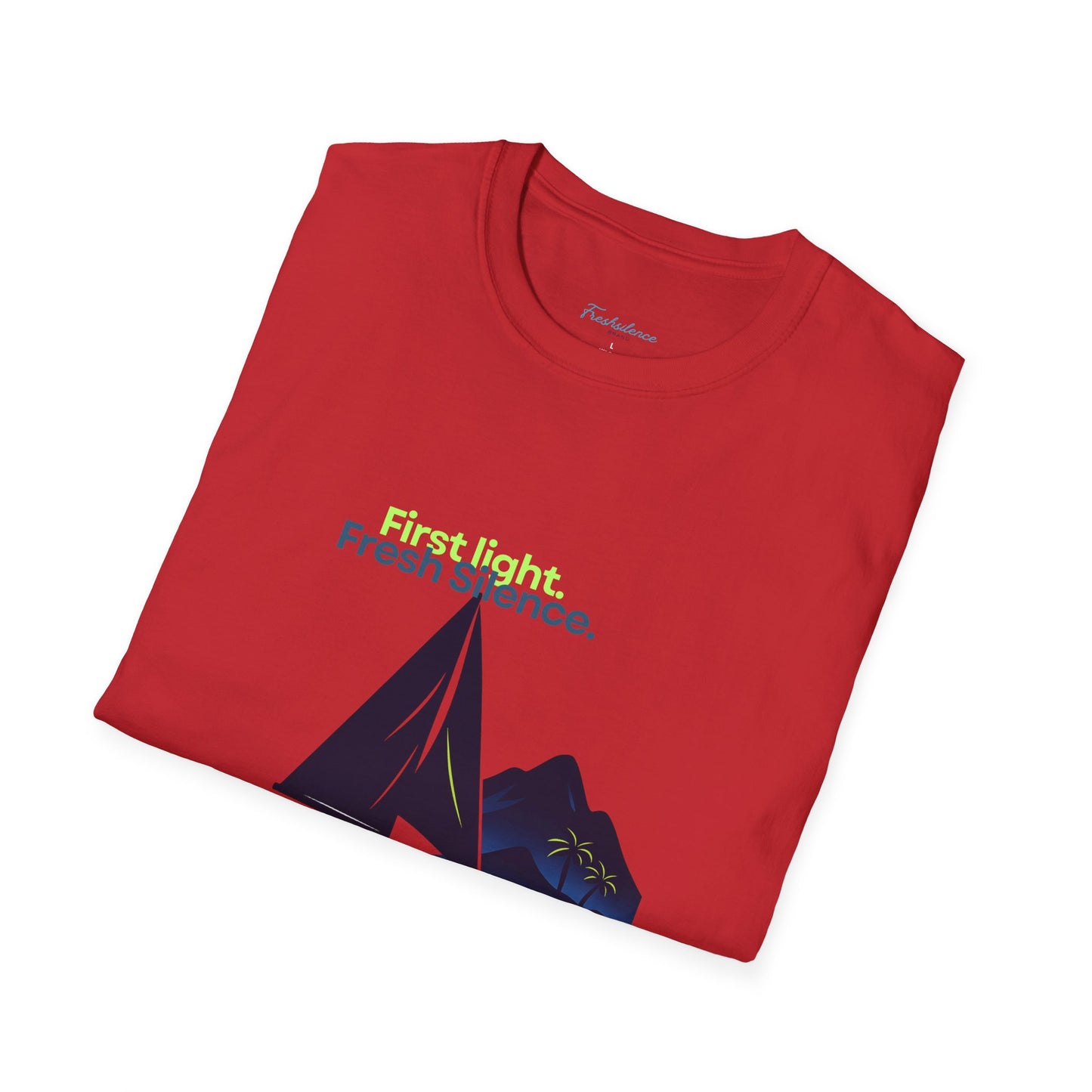 Sailboat Graphic T-Shirt — "Fresh Silence" Island Vibe Tee