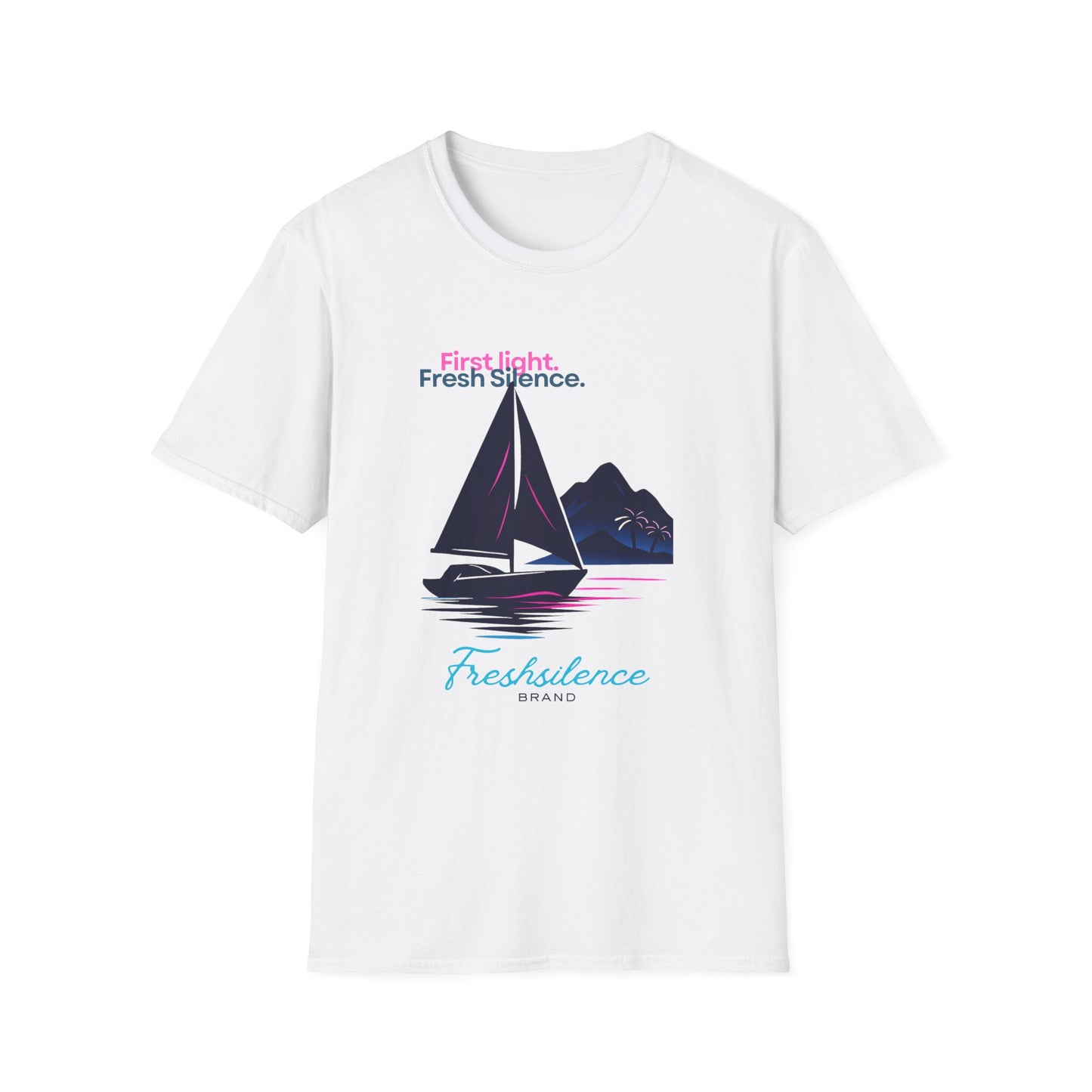 Sailboat Graphic T‑Shirt — "Freshslence" Coastal Morning Tee