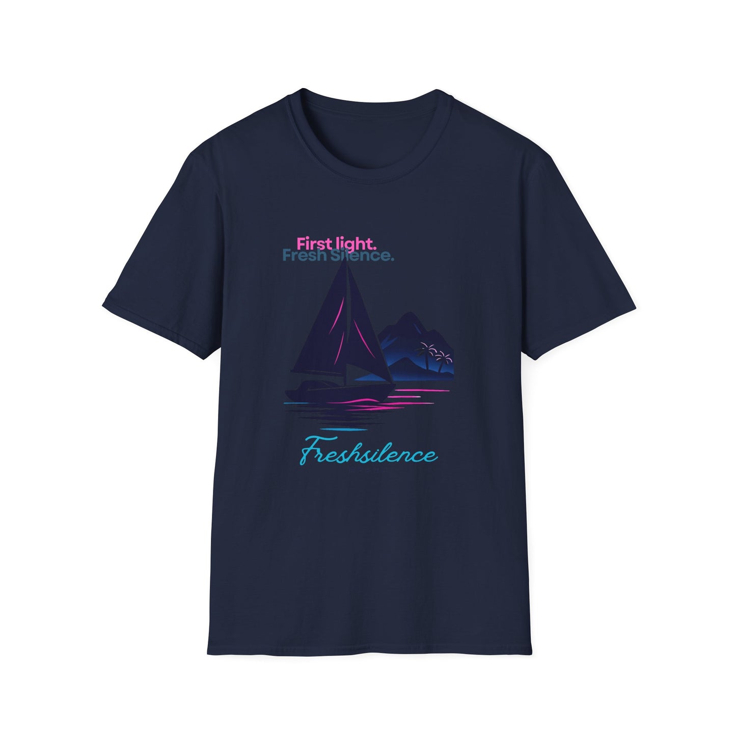 Sailboat Graphic T‑Shirt — "Freshslence" Coastal Morning Tee