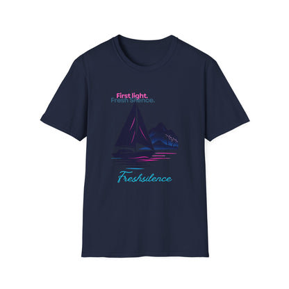 Sailboat Graphic T‑Shirt — "Freshslence" Coastal Morning Tee