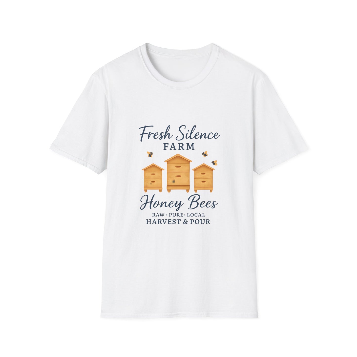 Fresh Silence Farm Honey Bees T-Shirt — Beekeeper Farm Honey Tee