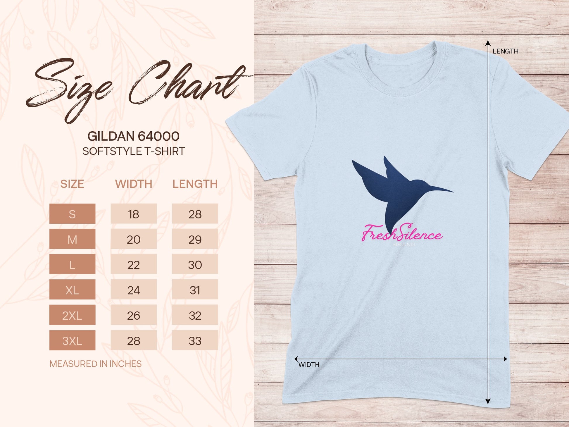 Hummingbird Graphic Design FreshSilence T-shirt