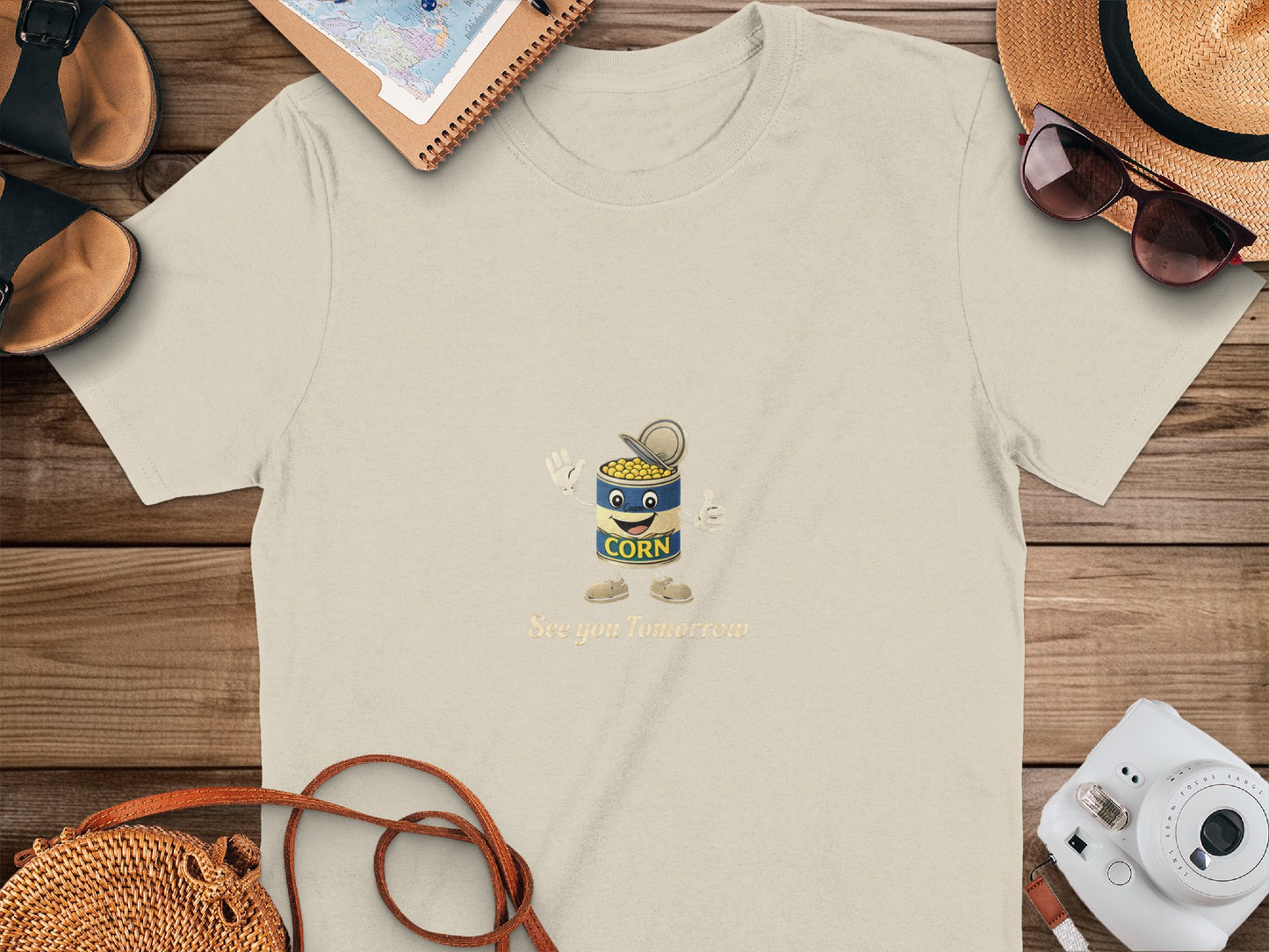See You Tomorrow Corn Can Cartoon T-shirt