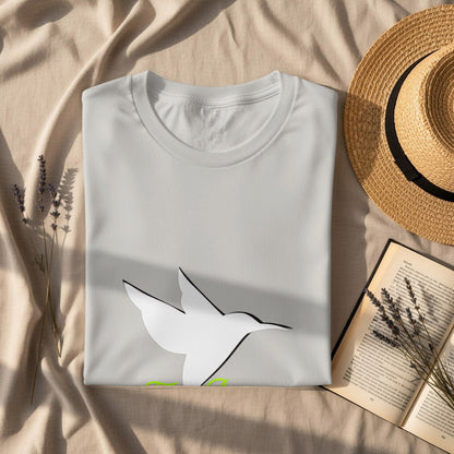 Elegant Hummingbird Design Graphic Tee Shirt